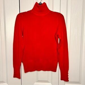 degaje Women’s Red Turtleneck Long Sleeve Sweater Size XS Holiday‎ Stretch